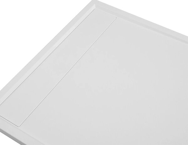 CERANO - Sprchová vanička obdĺžniková Lugo - SMC/minerálny kompozit - biela matná - 100x80x3 cm