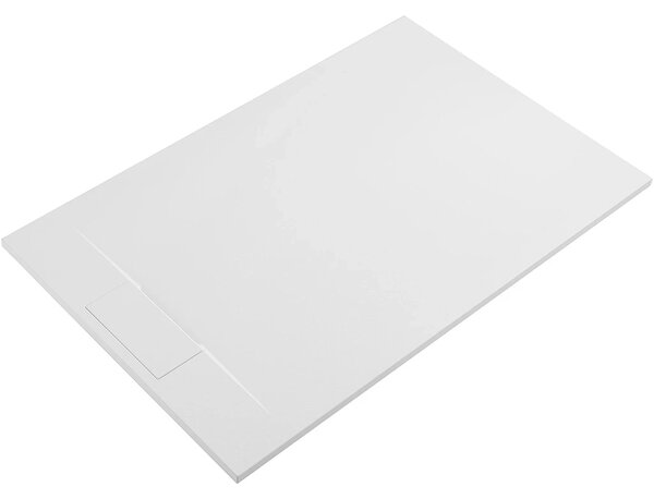 CERANO - Sprchová vanička obdĺžniková Enzo - SMC/minerálny kompozit - štruktúrovaná biela matná - 100x80x3 cm