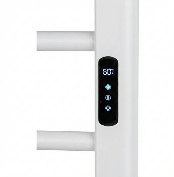 CERANO - Elektrický sušiak uterákov Ramus, s displejom - 160W - biela matná - 1400x30 mm