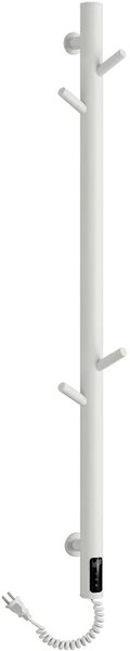 CERANO - Elektrický sušiak uterákov Ramus, s displejom - 160W - biela matná - 1400x30 mm