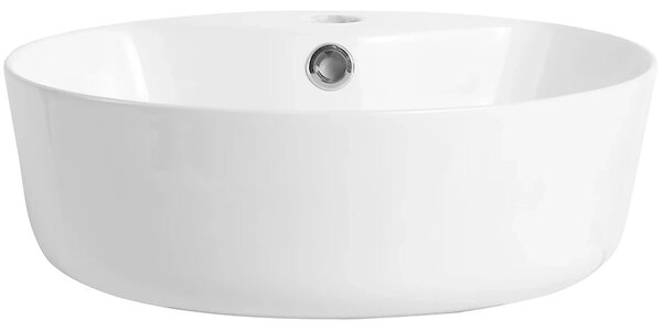 CERANO - Umývadlo keramické - na dosku - Ramo - biela lesklá - Ø 39 cm