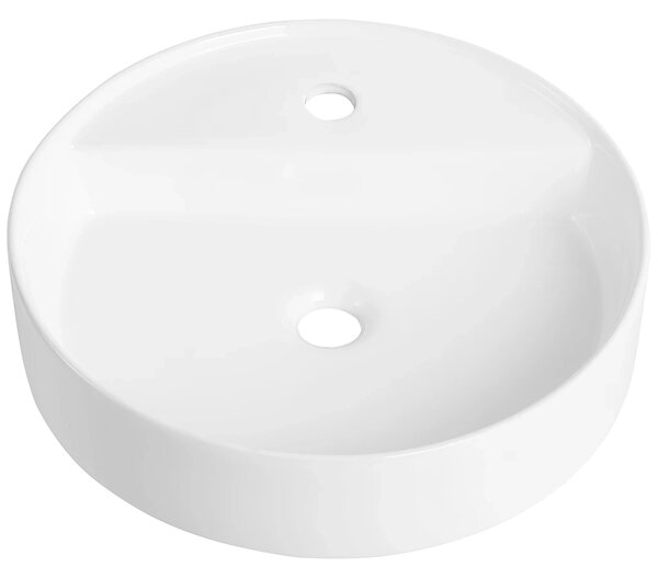 CERANO - Umývadlo keramické - na dosku - Lario - biela lesklá - Ø 45 cm