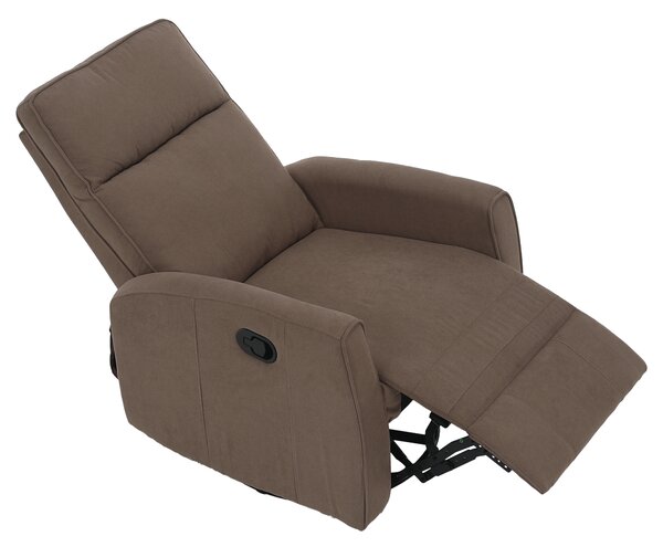 KONDELA Relaxačné otočné kreslo, sivohnedá Taupe, MEKENZI