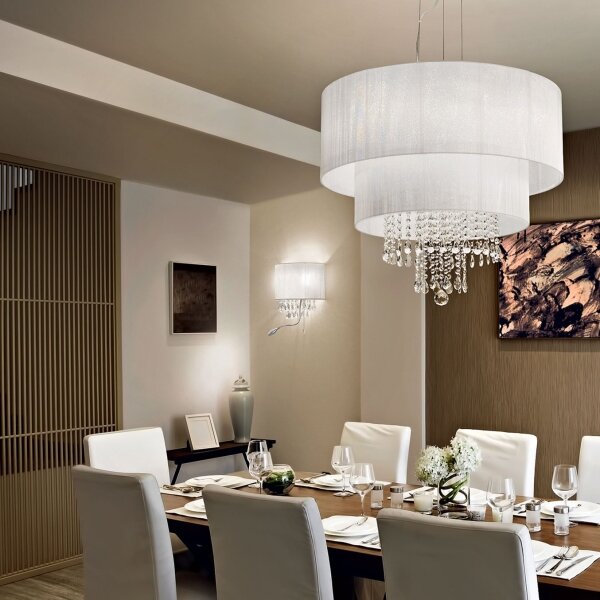 Ideal Lux - LED nástenné svietidlo OPERA 2xE14/40W/230V + LED/1W biele