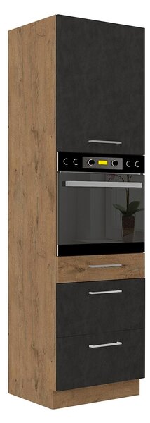 Mirjan24 Kuchynská skrinka so zásuvkami Woodline 60 DPS-210 3S 1F, Farby: dub lancelot / matera 5902928842999