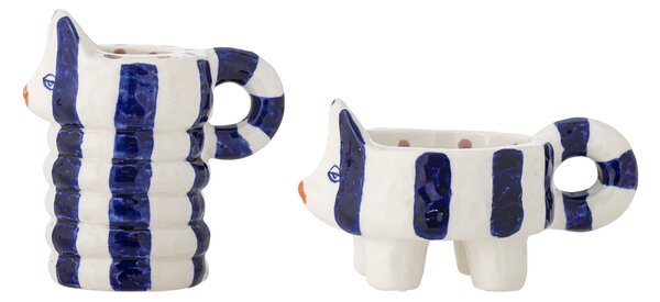 Keramický svietnik Caty Blue – sada 2 ks