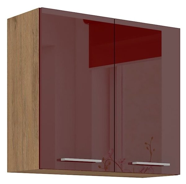 Mirjan24 Horná kuchynská skrinka Woodline 80 G-72 2F, Farby: dub lancelot / biely lesk Mirjan24 5902928960594