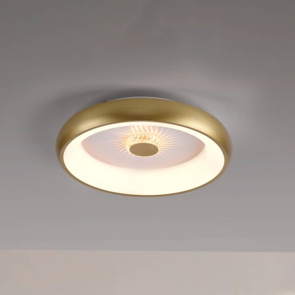 Vertigo LED stropné svietidlo, Ø 46,5 cm, mosadz, Mosadz / zlato, Obývacia izba / jedáleň, kov, Moderný, Závesné svietidlo