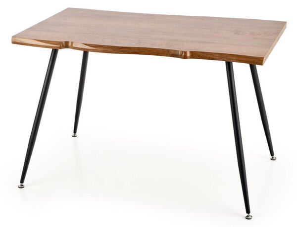 Jedálenský stôl LARSON, 120x77x80, prírodné/čierna