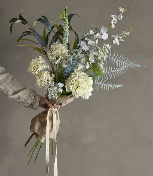 Umelá kytica Symphonie Bouquet White