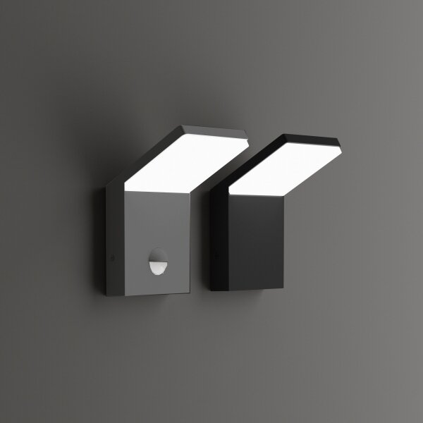 Ideal Lux - LED vonkajšie svietidlo so senzorom STYLE LED/9W/230V CRI 90 IP54 antracit