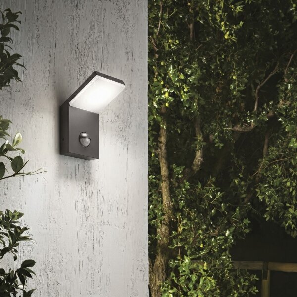 Ideal Lux - LED vonkajšie svietidlo so senzorom STYLE LED/9W/230V CRI 90 IP54 antracit
