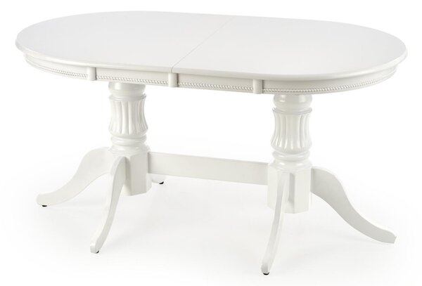 Rozkladací jedálenský stôl ALISON, 150-190x77x90, biela