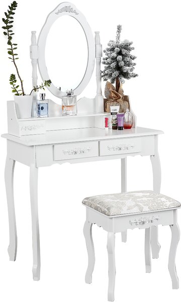 Aga Toaletný stolík so zrkadlom + taburetom MRDT02