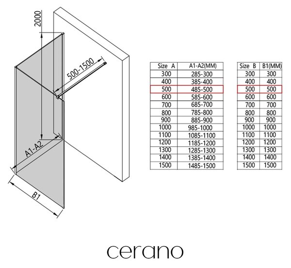 CERANO - Sprchová zástena Walk-in Onyx Corner Cube Ľ/P - 8 mm - hranatá vzpera - chróm, bronzové sklo - 50x50x200 cm