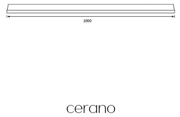 CERANO - Odkvapnička pre sprchové dvere Porte - čierna