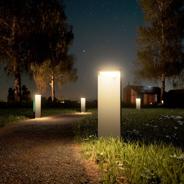 LED dobíjacie solárne svetlo Nusolar antracit, výška 50 cm, Hliník / sivá / zinok, Hliník, Moderný, Osvetlenie príjazdovej cesty