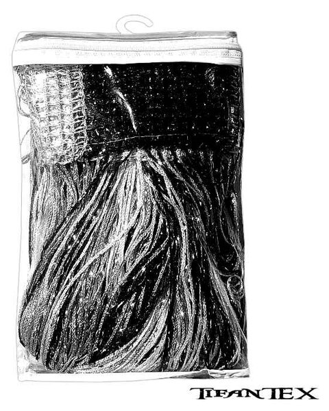 Šnúrková záclona Curtain čierna (šnúrkový záves na okno, dvere 100x200 cm)