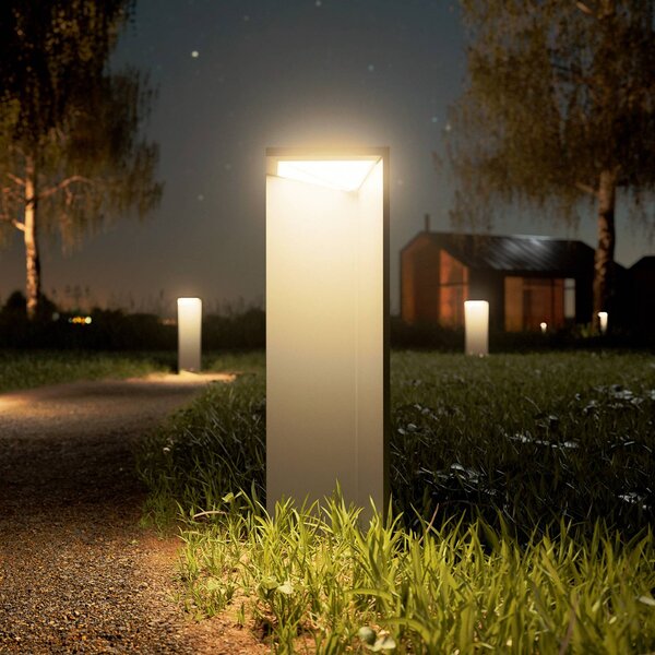 LED dobíjacie solárne svetlo Nusolar antracit, výška 50 cm, Hliník / sivá / zinok, Hliník, Moderný, Osvetlenie príjazdovej cesty