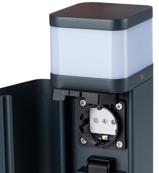 Brilagi -Vonkajšia lampa s 2 zásuvkami typu SCHUKO PILLAR 1xG9/11W/230V IP44 antracit