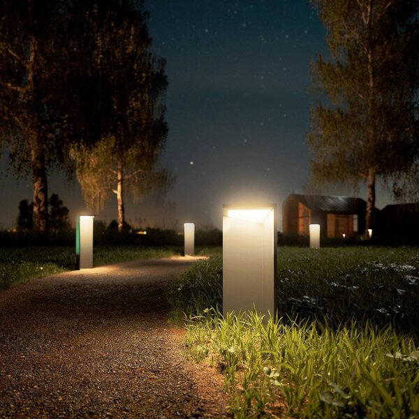 LED dobíjacie solárne svetlo Nusolar antracit, výška 34 cm, Hliník / sivá / zinok, Hliník, Moderný, Osvetlenie príjazdovej cesty