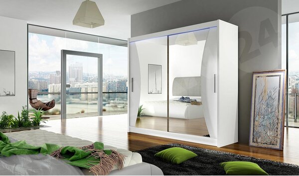 Mirjan24 Šatníková skriňa London V, Farby: kašmír, Osvetlenie: osvetlenie LED RGB - farebné 5903211404559