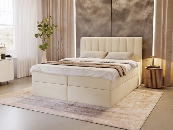 Čalúnená boxspring posteľ Magic - béžová Rozmer: 160x200