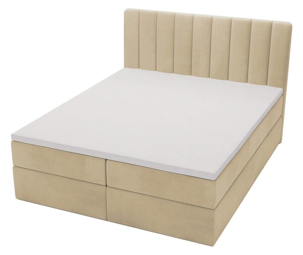 Čalúnená boxspring posteľ Magic - béžová Rozmer: 160x200