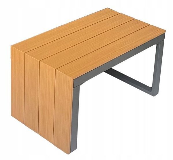 ZÁHRADNÝ SET NORM 175 x 78 + STOLÍK HNEDÝ + SIVÝ