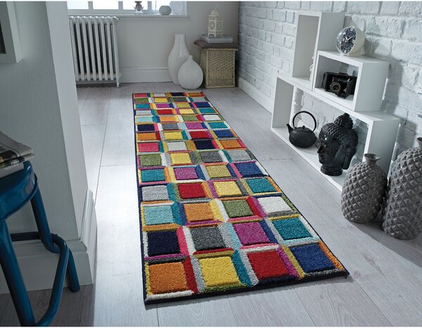 Flair Rugs , Behúň Spectrum Waltz Multi, 66x230, viacfarebná, chodba / predsieň