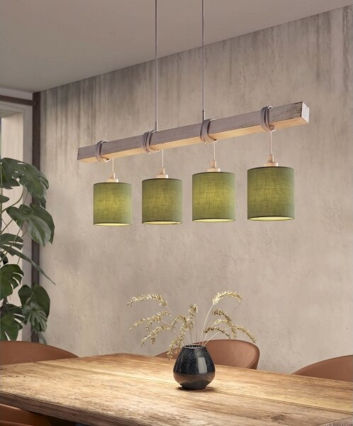 Brilagi - LED luster na lane NUBILA 4xE27/60W/230V sivá/zelená