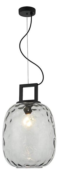 Závesný luster LUCY na lanku 1xE27/40W/230V dymovo čierny