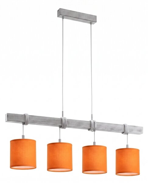 Brilagi - LED luster na lanku NUBILA 4xE27/60W/230V sivá/oranžová