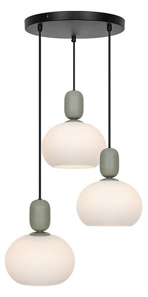 Závesný luster na lanku VALISIA 3xE27/40W/230V čierna/olivová