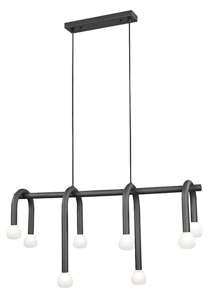Luster na lanku DELORI 8xG9/28W/230V čierny