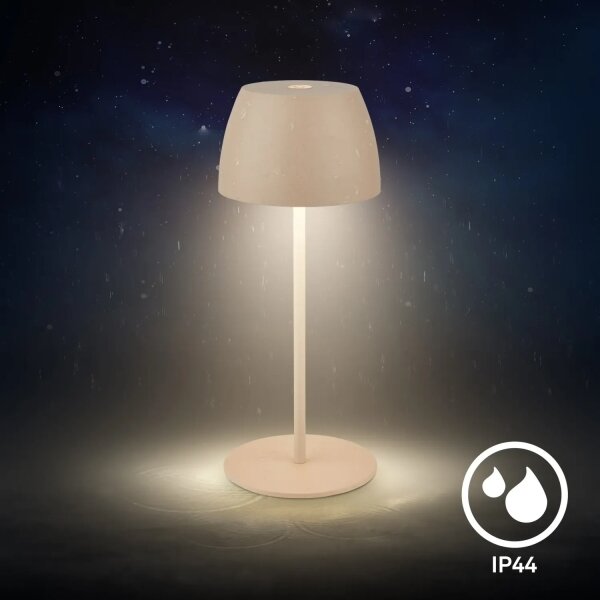 Briloner - LED stmievateľná nabíjateľná dotyková vonkajšia stolná lampa MINI LED/2,5W/5V IP44 1800 mAh béžová