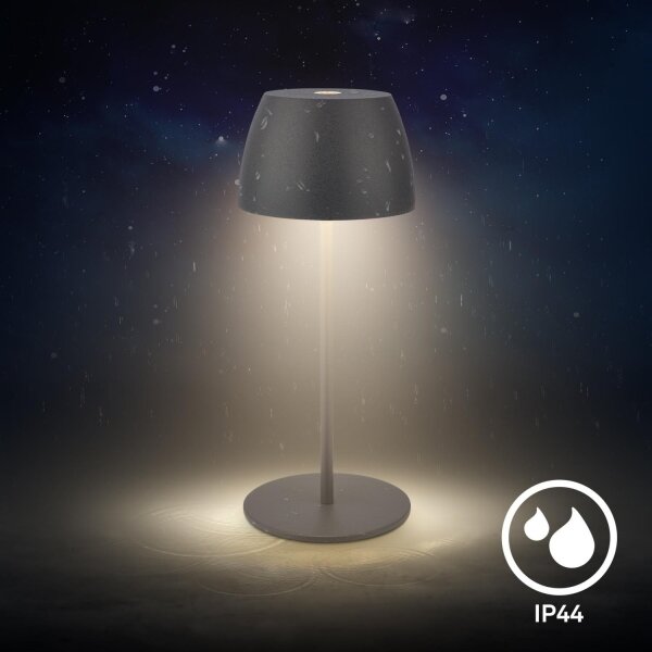 Briloner - LED stmievateľná, nabíjateľná, dotyková, vonkajšia stolná lampa MINI LED/2,5W/5V IP44 1800 mAh antracit