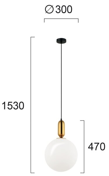 Závesné svietidlo na lanku NEPTUNE 1xE27/40W/230V zlaté