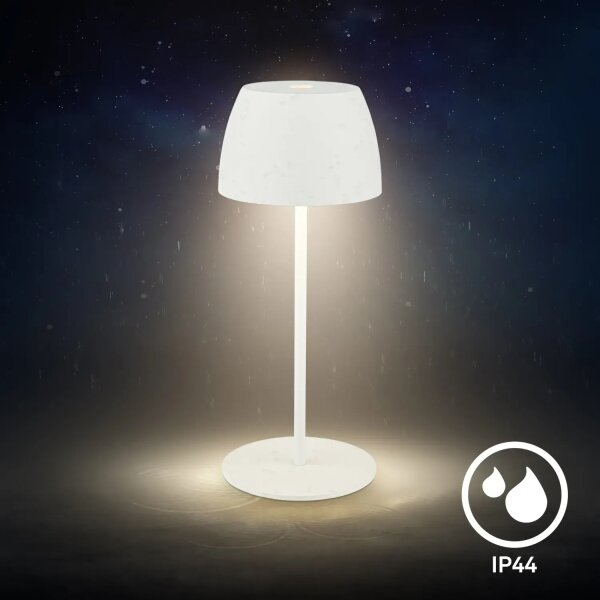 Briloner - LED stmievateľná nabíjateľná dotyková vonkajšia stolná lampa MINI LED/2,5W/5V IP44 1800 mAh biela