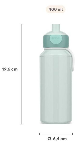 Svetlozelená plastová detská fľaša 400 ml Little Farm by Little Dutch – Mepal
