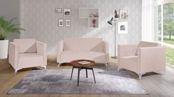 Mirjan24 Sedacia súprava Denim 2+1+1, Dostupné poťahy: Solo 260, Farby nožičiek: čierny lesk 5902928303698