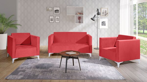 Mirjan24 Sedacia súprava Denim 2+1+1, Dostupné poťahy: Solo 260, Farby nožičiek: čierny lesk 5902928303698