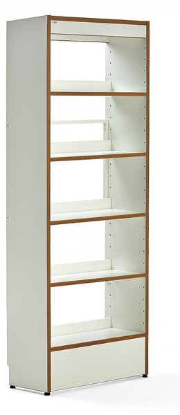 Knižnica STORY, základná sekcia, jednostranná, 1920x747x305 mm, 5 políc, biela