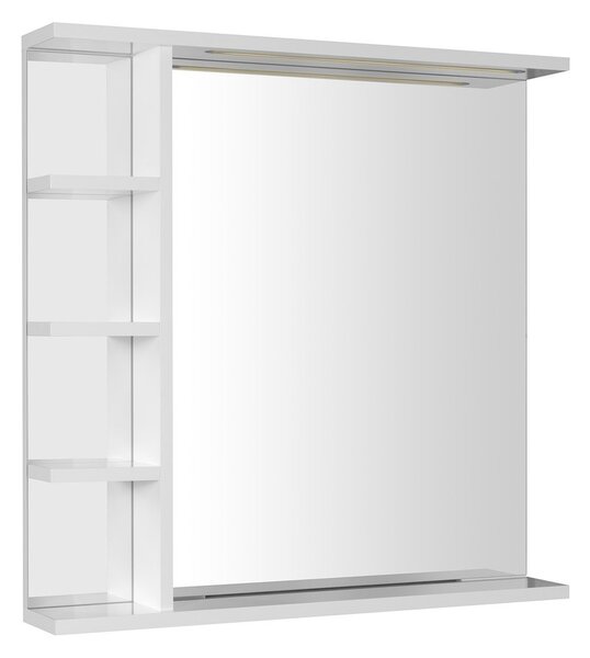 Aqualine Aqualine, KORIN STRIP zrkadlo s LED osvetlením a poličkami 70x70x12cm, KO360S