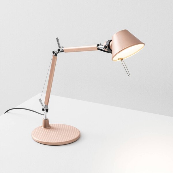 Artemide Tolomeo Micro stolová lampa, medená, Meď, Obývacia izba / jedáleň, Hliník, Dizajn, Stolová lampa