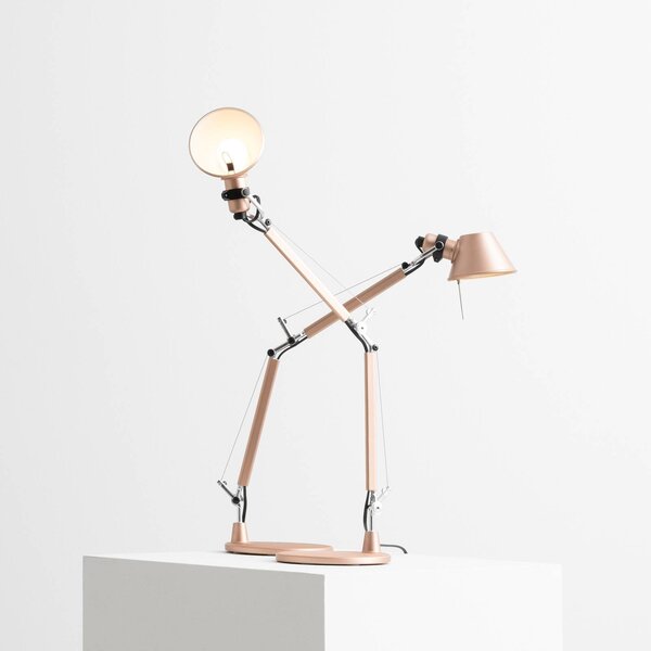 Artemide Tolomeo Micro stolová lampa, medená, Meď, Obývacia izba / jedáleň, Hliník, Dizajn, Stolová lampa