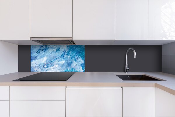 DIMEX | Plexisklo za kuchynskú linku PGT-08040-158 | 80 x 40 cm Modrý abstrakt