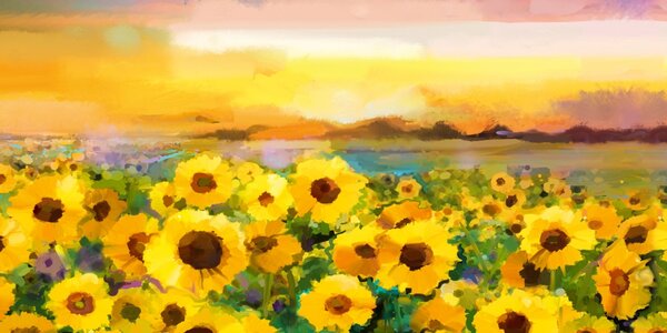 DIMEX | Plexisklo za kuchynskú linku PGT-08040-214 | 80 x 40 cm Maľba slnečníc