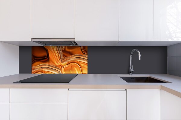 DIMEX | Plexisklo za kuchynskú linku PGT-08040-102 | 80 x 40 cm Kvapalný chrómový bronz