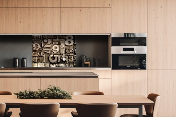 DIMEX | Plexisklo za kuchynskú linku PGT-08060-077 | 80 x 60 cm Číslica